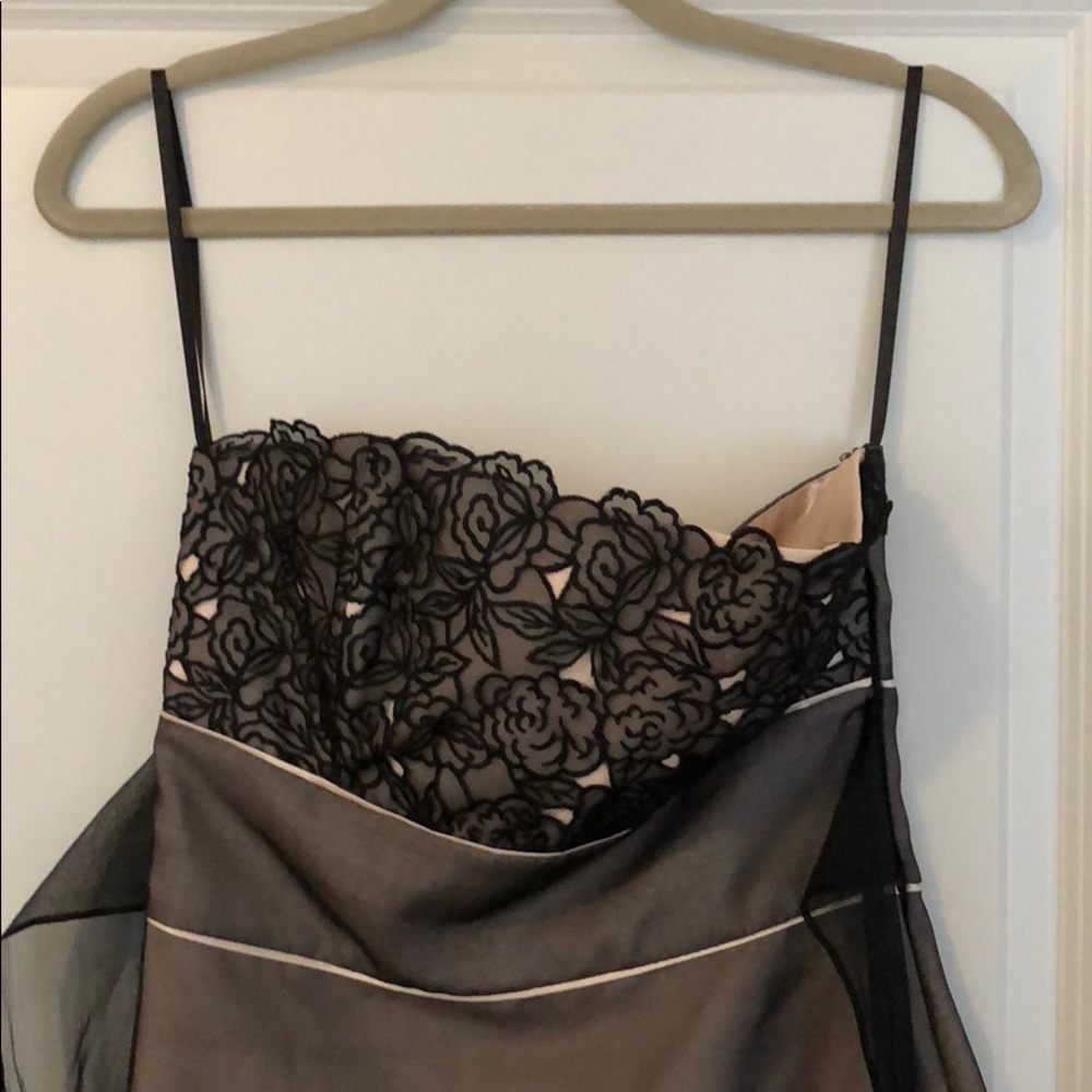 White | Black cocktail Dress
